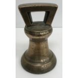 A large 19th Century bell metal bell weight (approx 28lbs),