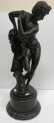 AFTER GIAMBOLOGNA "Apollo", patinated bronze study on socle base, 59.