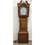 A 19th Century Manchester style oak cased long case clock,