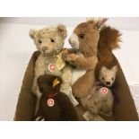 A collection of Steiff bears comprising Classic mohair blonde Bigfoot bear No.