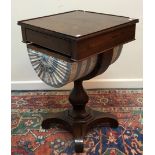 An early Victorian rosewood work table,