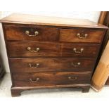 A 19th Century mahogany square fronted chest,