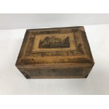 A Victorian walnut and inlaid rectangular box,