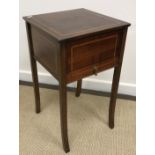 An Edwardian mahogany and inlaid sewing table,