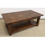 A modern oak coffee table in the 18th Century style,