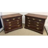 A pair of modern cherry wood chests in the 19th Century American style,