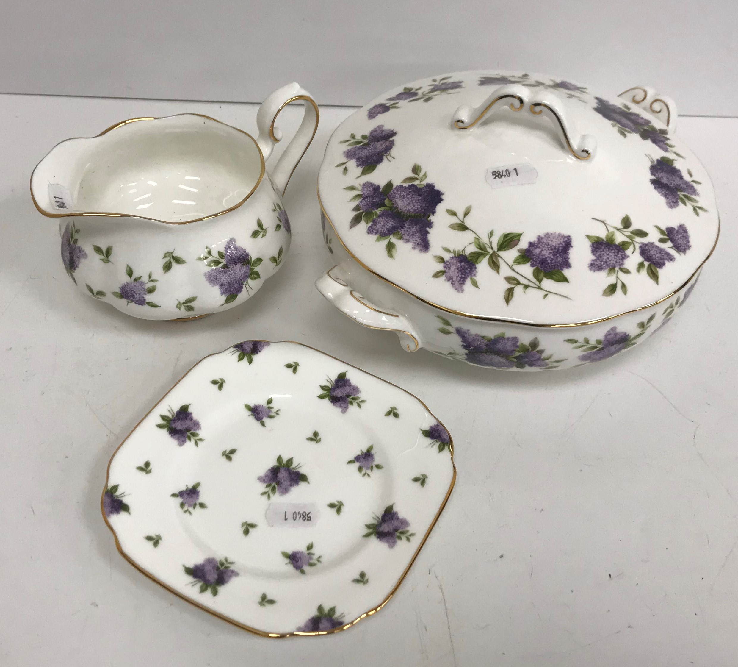 A Royal Albert Archive Collection Lilac Lane part dinner/tea service all on white ground to include