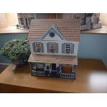 A model of a 19th Century house in American style "Oak Bay Villa" with veranda,