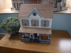 A model of a 19th Century house in American style "Oak Bay Villa" with veranda,