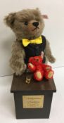 A Steiff Auctioneer bear dated 2008 limited edition 489 of 1500 with rostrum and teddy bear lot