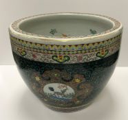WITHDRAWN A 19th Century Chinese famille-verte fish bowl,