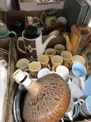 A collection of china wares to include a Ridgway Ironstone Canterbury dinner service (twelve place