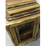 Seven various giltwood and gesso picture frames, various styles and sizes ranging from 66.