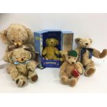 A collection of limited edition Merrythought teddy bears comprising Oliver Harris teddy bear with