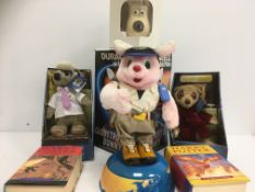 Three boxes of sundry collectables to include Yakov's Toy Shop Sergei model in association with