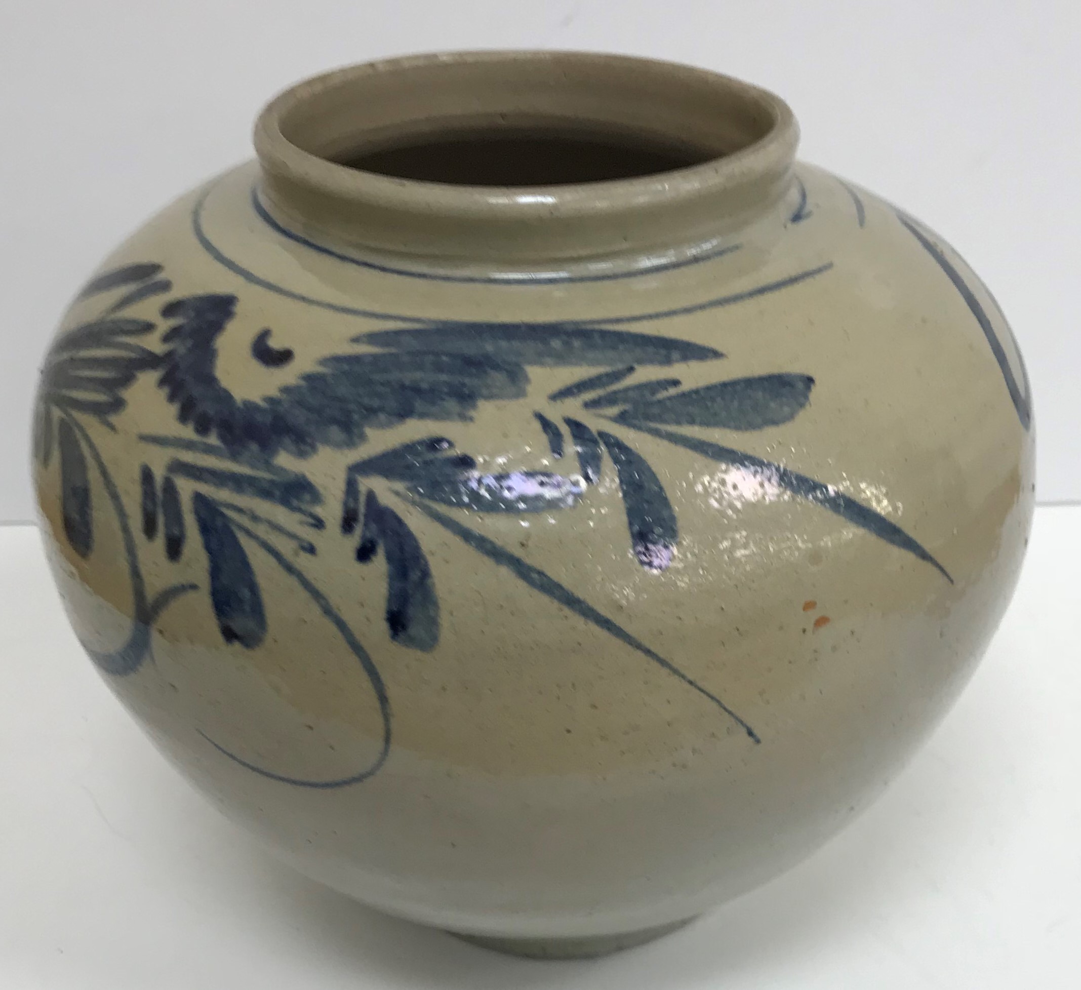 A 19th Century Korean glazed pottery jar (Hwang-Hae-Do) of globular form, - Image 2 of 3