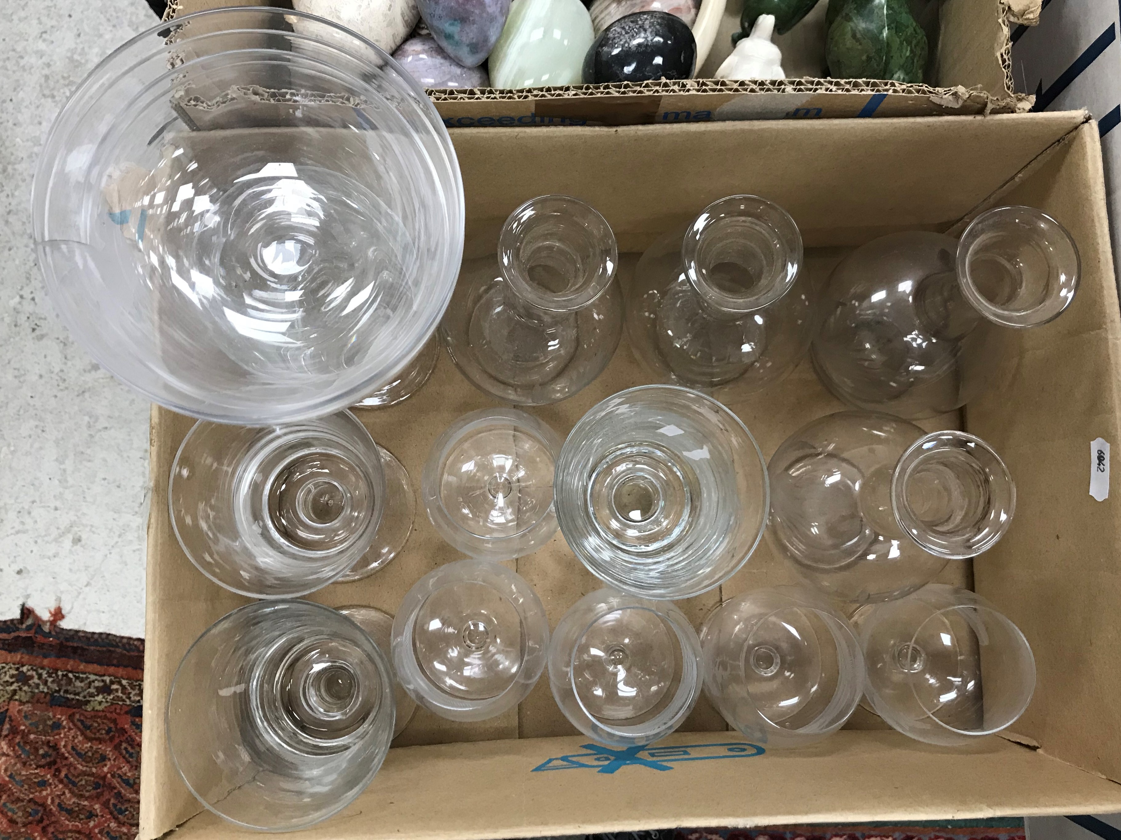 A collection of cut glassware including four bucket bowled wines, four finger bowls, - Image 2 of 2