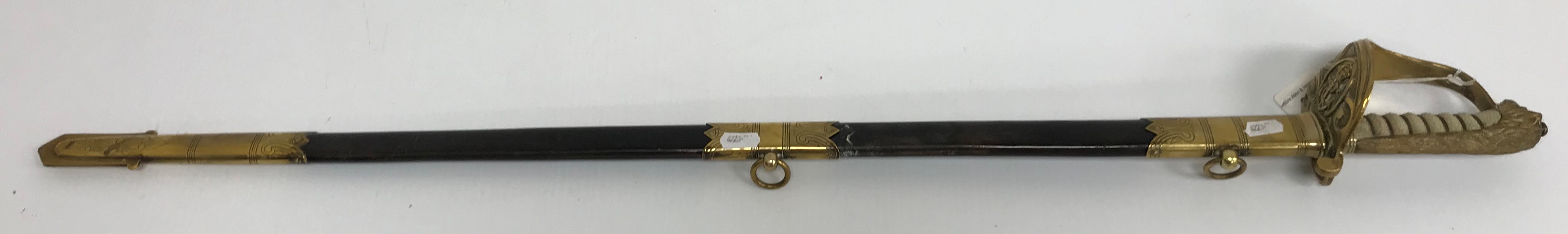 A Royal Naval Officer's dress sword,