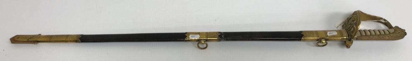 A Royal Naval Officer's dress sword,