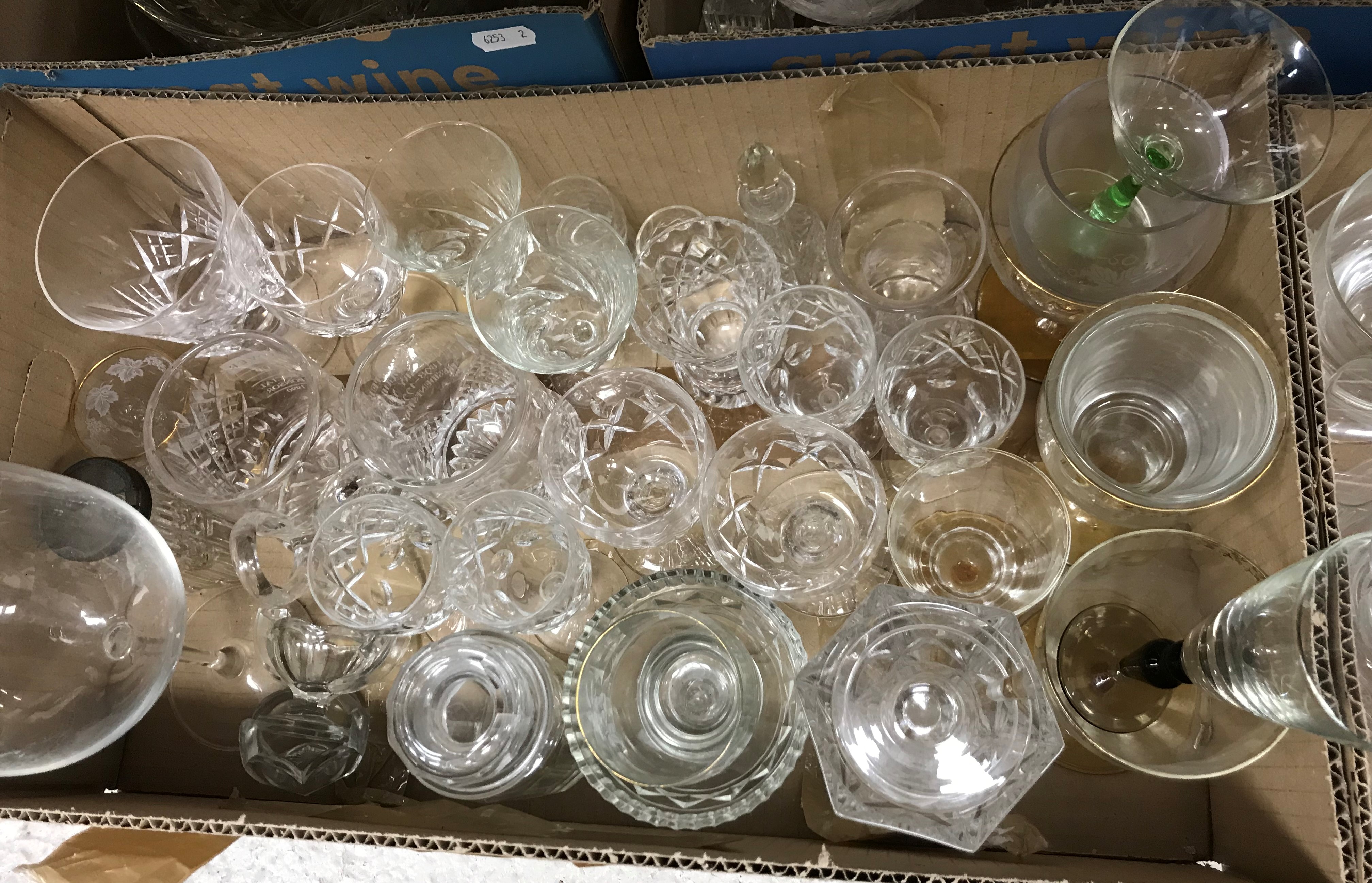 A large collection of glassware to include six Waterford crystal red wine glasses and six matching - Image 6 of 15