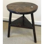 A 19th Century oak cricket table,