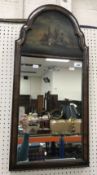 A 20th Century walnut framed pier glass in the early 18th Century manner,
