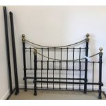 A brass and iron Victorian style bedstead,