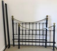 A brass and iron Victorian style bedstead,