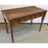 A Victorian Gothic Revival pitch pine side table,