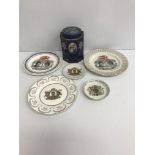 Four boxes of assorted commemorative china wares etc predominantly late 20th Century for the