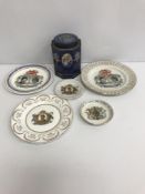 Four boxes of assorted commemorative china wares etc predominantly late 20th Century for the