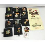 A collection of limited edition Guinness pin badges to include "Guinness is good for yule" No.