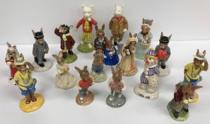A collection of Royal Doulton Bunnykin figures comprising International Collectors Club "Tourist"