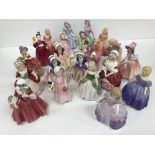 A collection of small Royal Doulton figurines comprising "Rose" HN2123, "Dinky Do" HN1678 x 2,