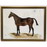 AFTER CLAIRE EVA BURTON "Aldaniti in retirement", limited edition colour print No'd.