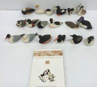 A collection of eighteen various Island Porcelain (Arran) bird figurines to include "Tufted Duck",