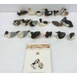 A collection of eighteen various Island Porcelain (Arran) bird figurines to include "Tufted Duck",