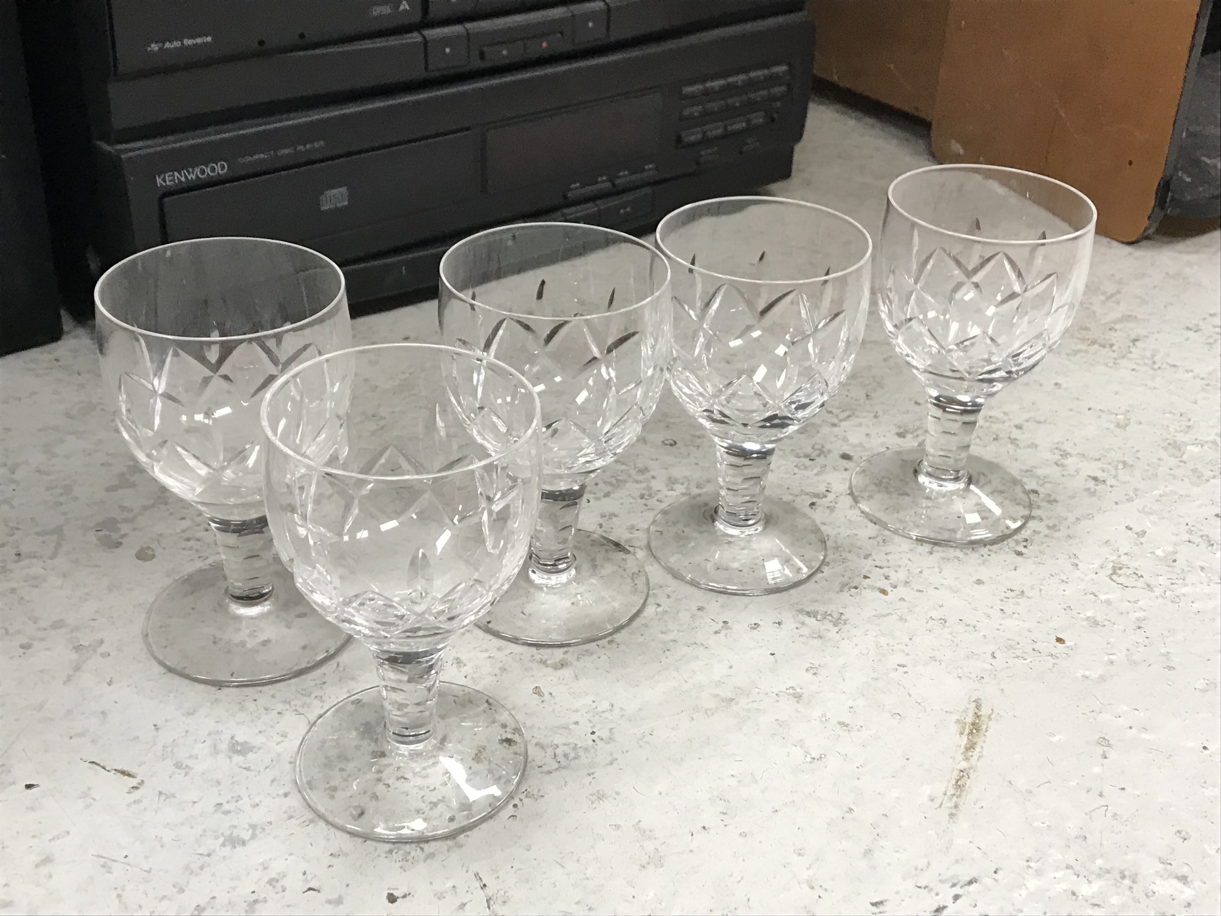 A large collection of glassware to include six Waterford crystal red wine glasses and six matching - Image 13 of 15