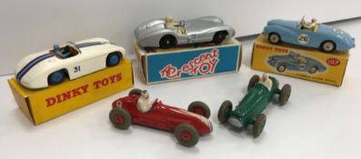 A Dinky Toys Sunbeam Alpine Sports (107) pale blue with racing numbers and cream hubs (boxed),