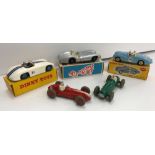 A Dinky Toys Sunbeam Alpine Sports (107) pale blue with racing numbers and cream hubs (boxed),