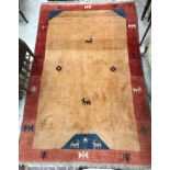 A Persian/Gabbeh carpet,