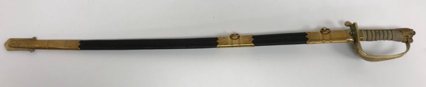 A Royal Naval Officer's dress sword,