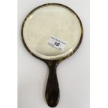 A collection of items to include tortoiseshell type mounted hand mirror,