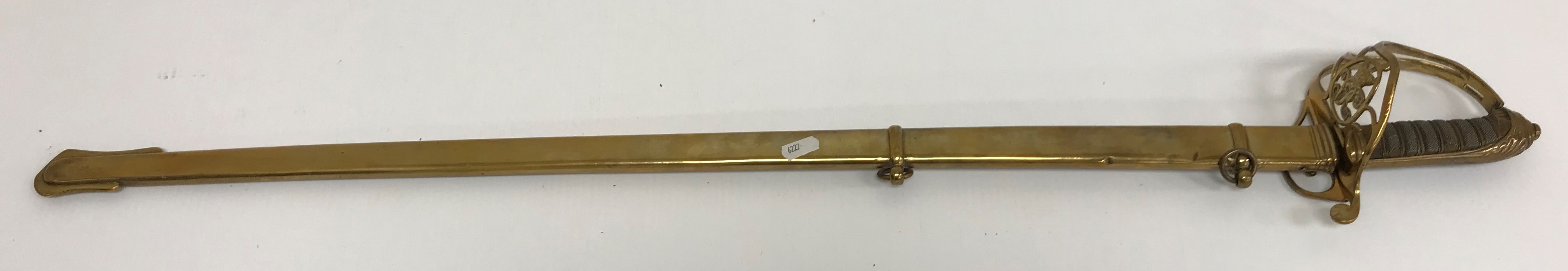 A British 1845 pattern Infantry Officer's dress sword, the engraved blade with Royal insignia, - Image 4 of 6