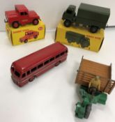 A collection of various Dinky Toys including army covered wagon (623) (boxed),