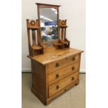 A late Victorian satin walnut dressing chest by Shapland & Petter of Barnstaple,