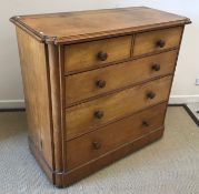 A Victorian oak chest,
