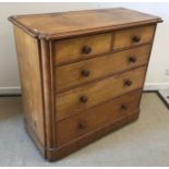 A Victorian oak chest,