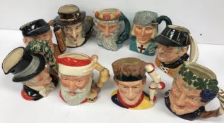 A collection of large Royal Doulton character jugs comprising Yachtsman (D6622), St.