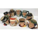 A collection of large Royal Doulton character jugs comprising Yachtsman (D6622), St.